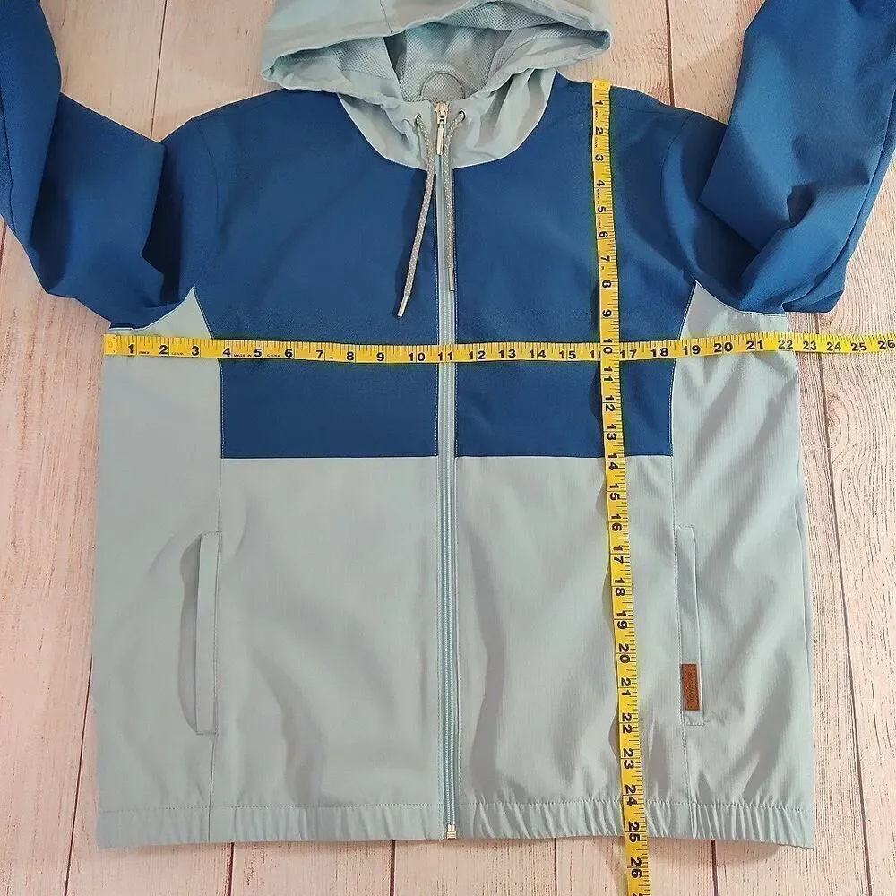 Voyager color block zip front windbreaker sz S